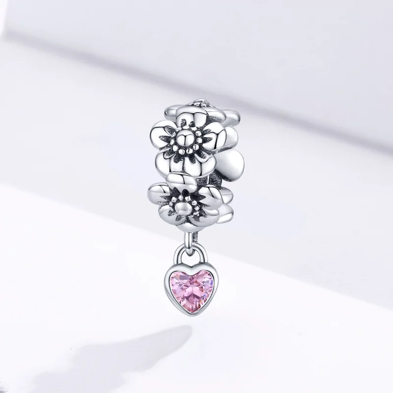 (Bild für) Silberner Liebesblumen-Charm im Pandora-Stil - SCC1485 - Ansicht 2