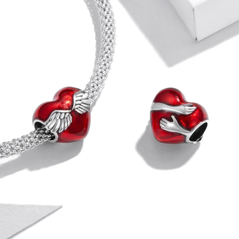 (Bild für) Silberner „Love Hugs“-Charm im Pandora-Stil - SCC1847 - Ansicht 4