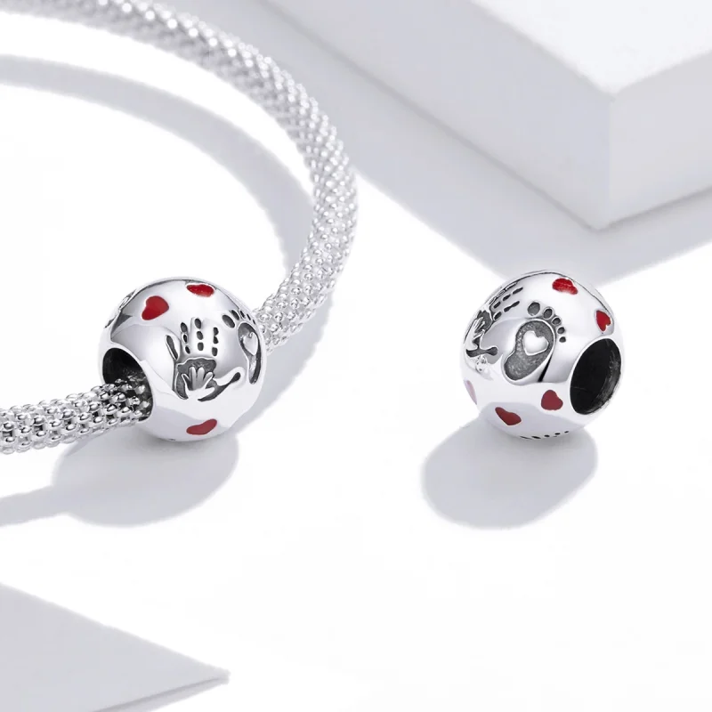 (Bild für) Silberner Love In The Palm-Charm im Pandora-Stil - SCC1827 - Ansicht 4