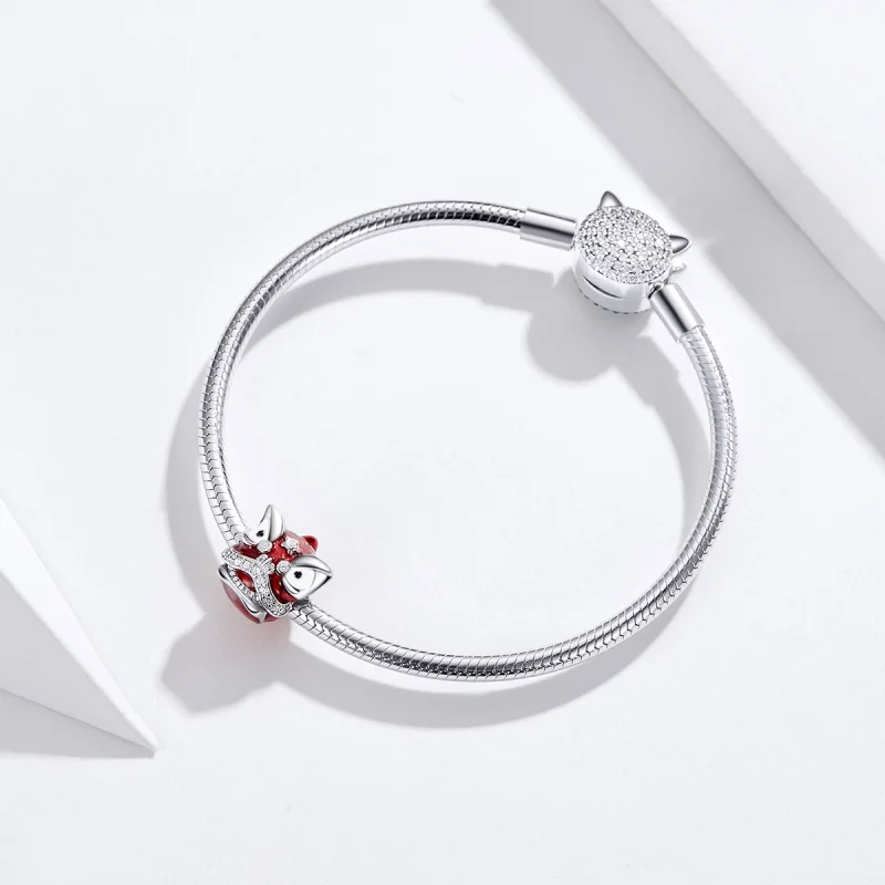 (Bild für) Silberner Löwentanz-Charm im Pandora-Stil - BSC086 - Ansicht 4
