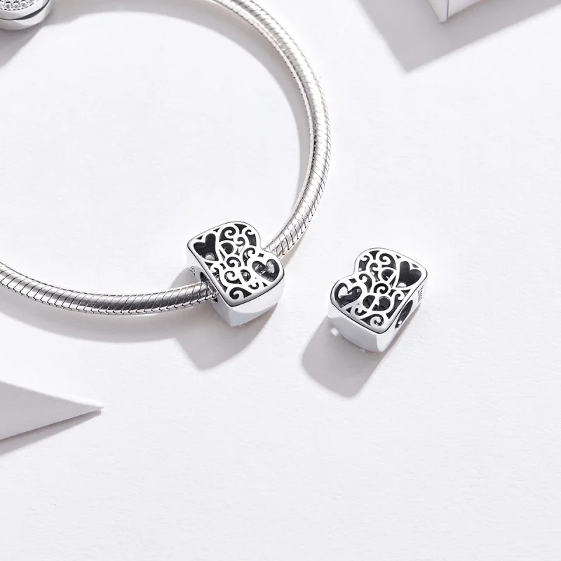 (Bild für) Silberner Magic-Buchstabe-B-Charm im Pandora-Stil - SCC1229-B - Ansicht 2