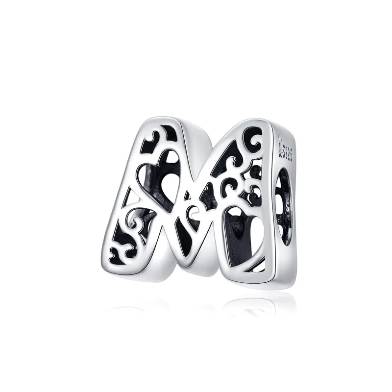 (Bild für) Silberner Magic-Buchstabe-M-Charm im Pandora-Stil - SCC1229-M