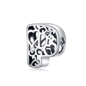 (Bild für) Silberner Magic-Buchstabe-P-Charm im Pandora-Stil - SCC1229-P