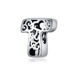 (Bild für) Silberner Magic-Buchstabe-T-Charm im Pandora-Stil - SCC1229-T