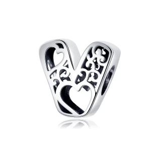 (Bild für) Silberner Magic-Buchstabe-V-Charm im Pandora-Stil - SCC1229-V