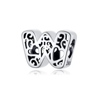 (Bild für) Silberner Magic-Buchstabe-W-Charm im Pandora-Stil - SCC1229-W