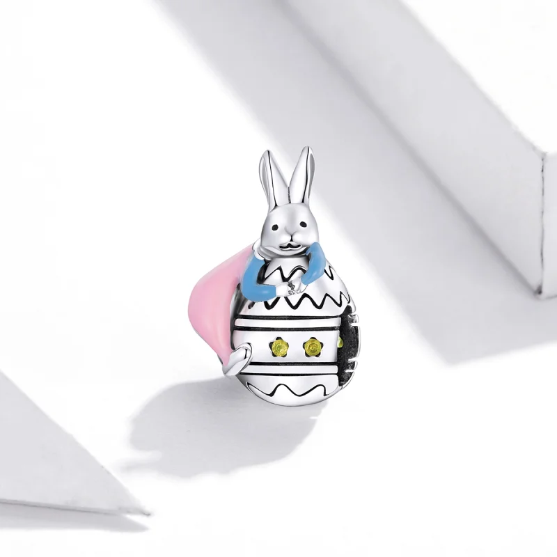 (Bild für) Silberner „Miss Rabbit“-Charm im Pandora-Stil - SCC1754 - Ansicht 2