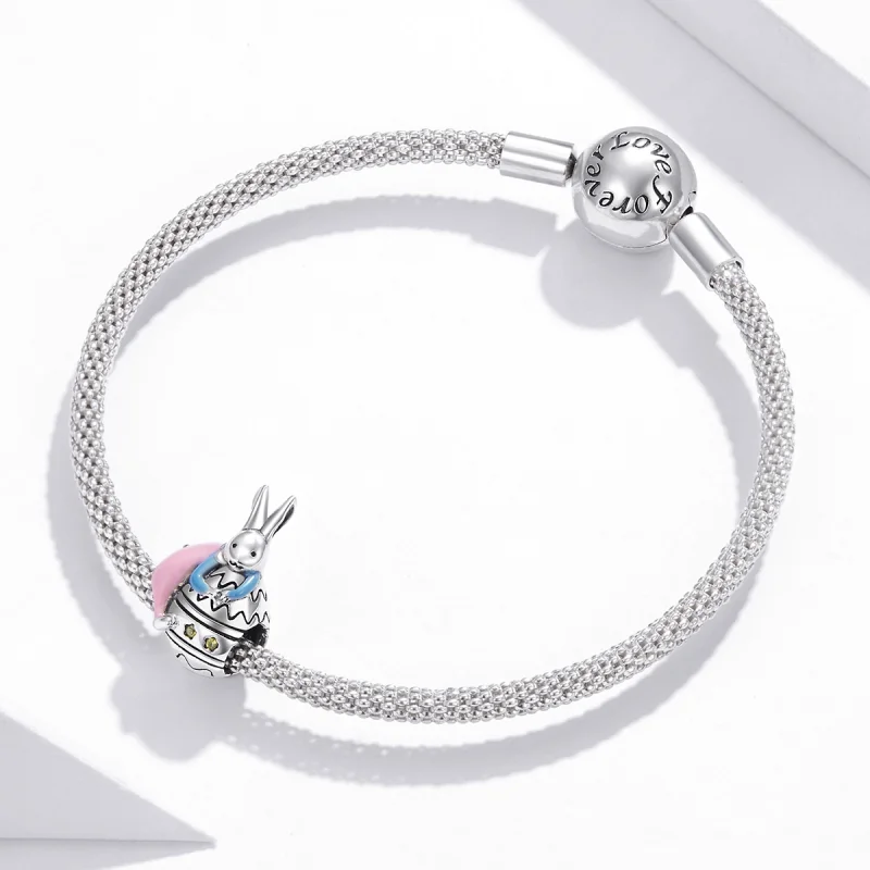 (Bild für) Silberner „Miss Rabbit“-Charm im Pandora-Stil - SCC1754 - Ansicht 3