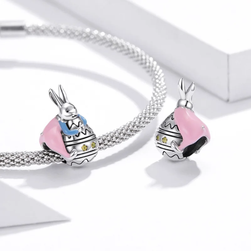 (Bild für) Silberner „Miss Rabbit“-Charm im Pandora-Stil - SCC1754 - Ansicht 4