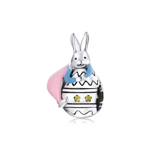 (Bild für) Silberner „Miss Rabbit“-Charm im Pandora-Stil - SCC1754