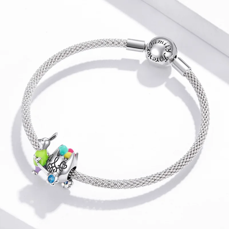 (Bild für) Silberner Mr. Rabbit-Charm im Pandora-Stil - SCC1755 - Ansicht 3