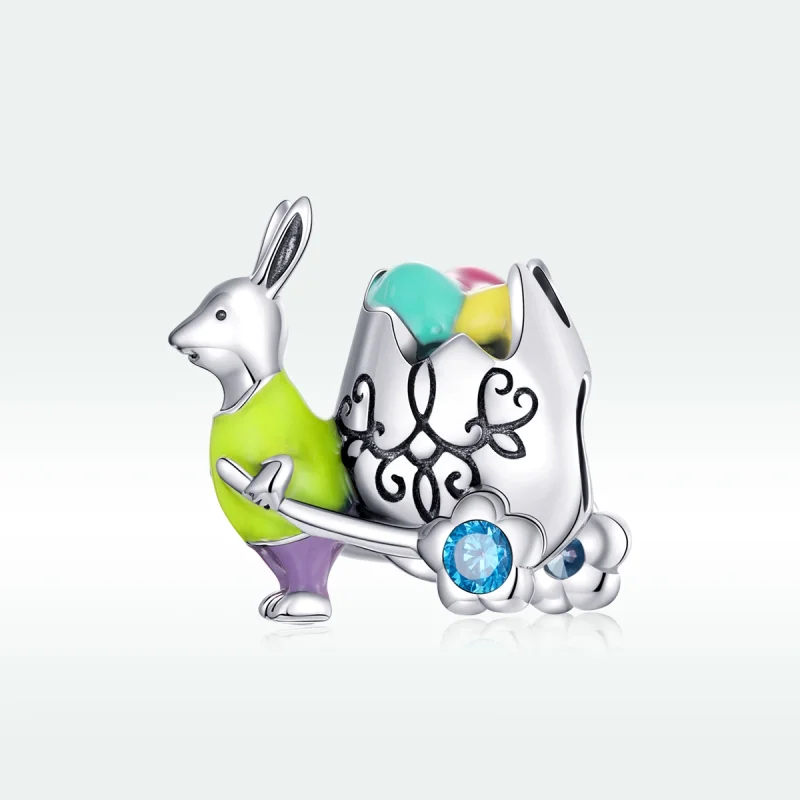 (Bild für) Silberner Mr. Rabbit-Charm im Pandora-Stil - SCC1755 - Ansicht 5
