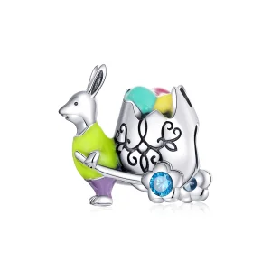 (Bild für) Silberner Mr. Rabbit-Charm im Pandora-Stil - SCC1755