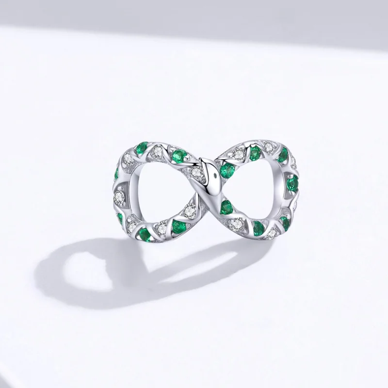 (Bild für) Silberner Ouroboros-Charm im Pandora-Stil - BSC186 - Ansicht 2