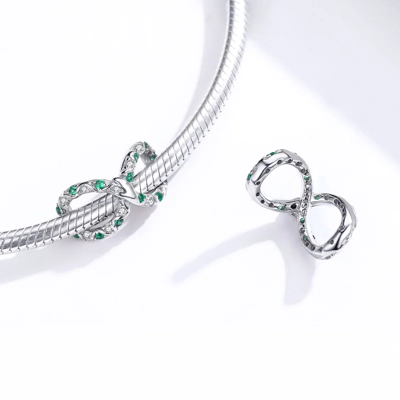 (Bild für) Silberner Ouroboros-Charm im Pandora-Stil - BSC186 - Ansicht 4