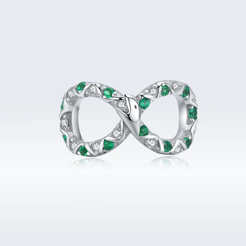 (Bild für) Silberner Ouroboros-Charm im Pandora-Stil - BSC186 - Ansicht 5