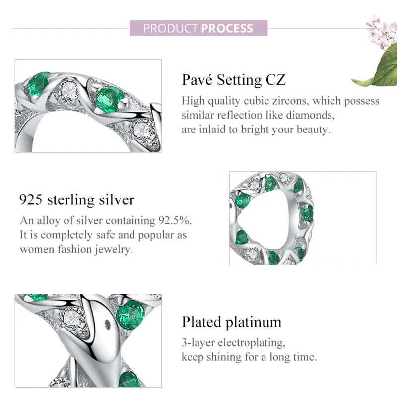 (Bild für) Silberner Ouroboros-Charm im Pandora-Stil - BSC186 - Ansicht 8