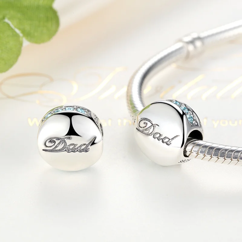 (Bild für) Silberner Papa-Charm im Pandora-Stil - SCC006 - Ansicht 5