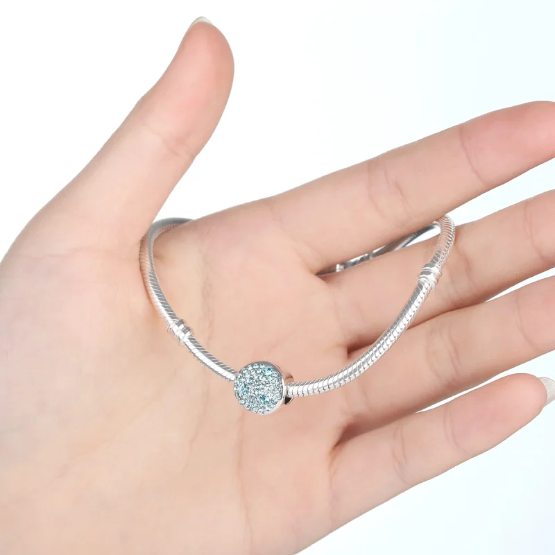 (Bild für) Silberner Pavé-Charm im Pandora-Stil - SCC009 - Ansicht 2