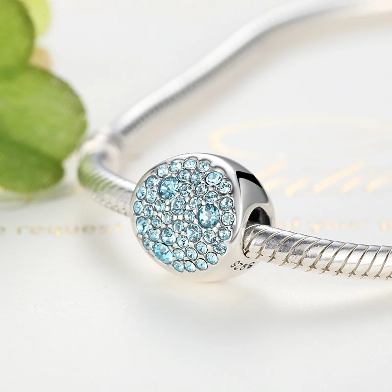 (Bild für) Silberner Pavé-Charm im Pandora-Stil - SCC009 - Ansicht 4