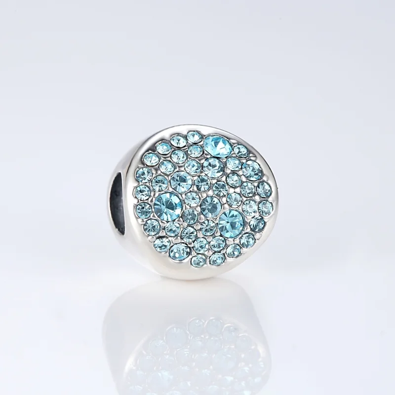 (Bild für) Silberner Pavé-Charm im Pandora-Stil - SCC009 - Ansicht 5
