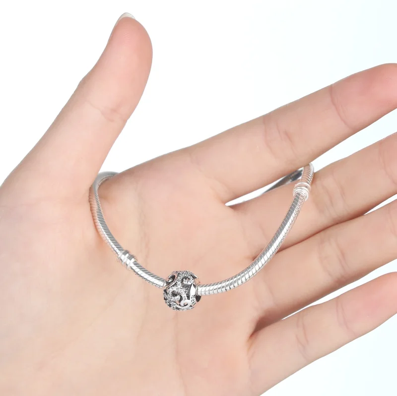 (Bild für) Silberner Pavé-Charm im Pandora-Stil - SCC021 - Ansicht 2
