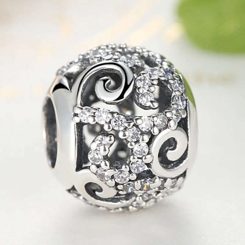 (Bild für) Silberner Pavé-Charm im Pandora-Stil - SCC021 - Ansicht 3