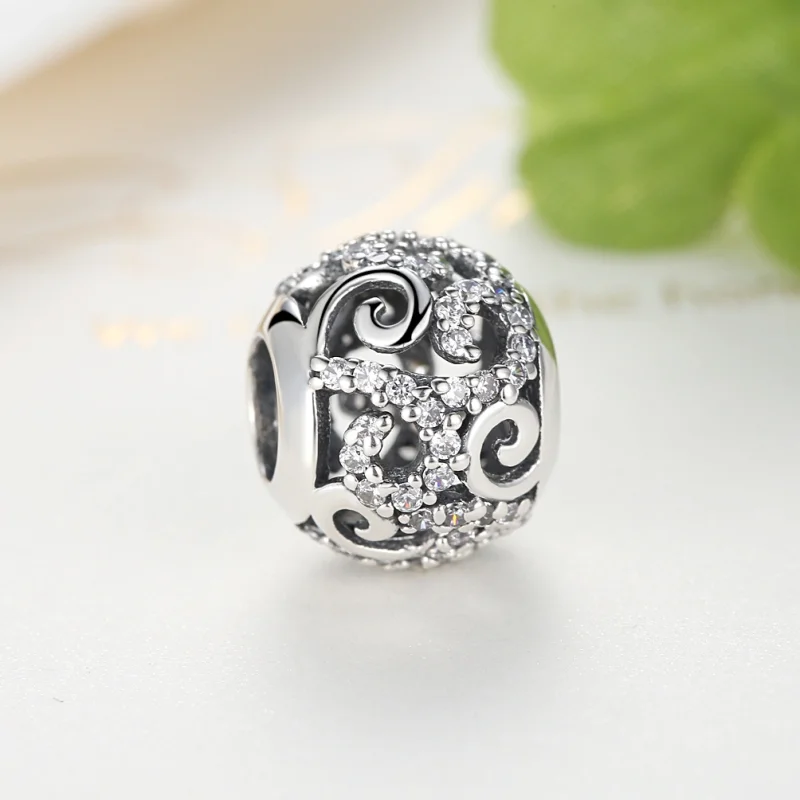 (Bild für) Silberner Pavé-Charm im Pandora-Stil - SCC021 - Ansicht 5