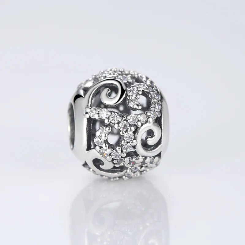 (Bild für) Silberner Pavé-Charm im Pandora-Stil - SCC021 - Ansicht 6