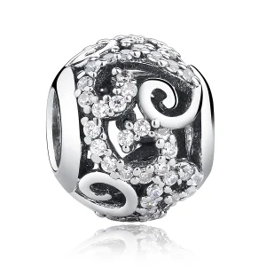 (Bild für) Silberner Pavé-Charm im Pandora-Stil - SCC021