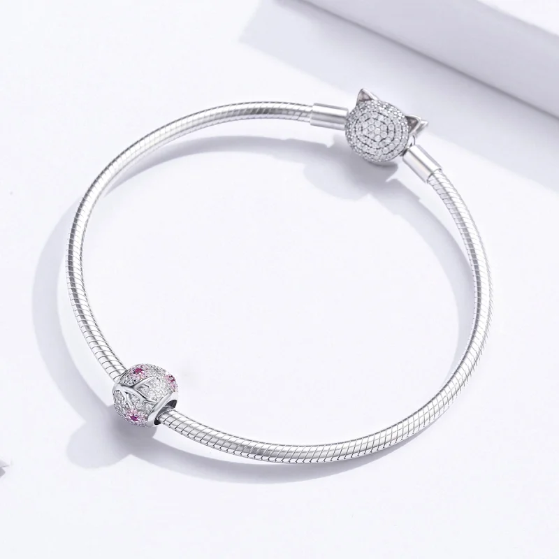 (Bild für) Silberner Pflaumenblüten-Charm im Pandora-Stil - BSC153 - Ansicht 3