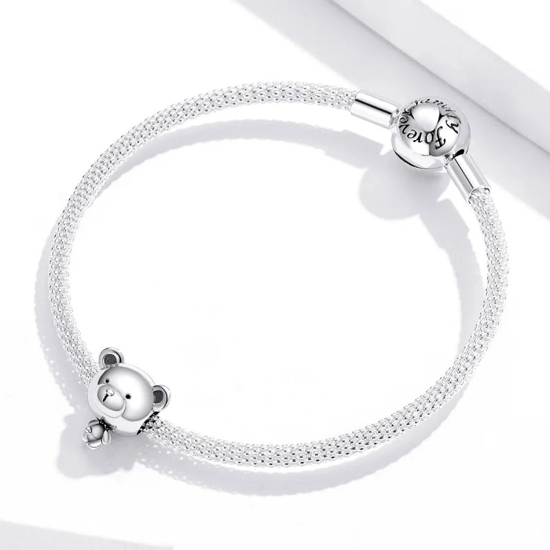 (Bild für) Silberner Pooh-Charm im Pandora-Stil - SCC1502 - Ansicht 3