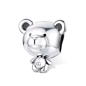 (Bild für) Silberner Pooh-Charm im Pandora-Stil - SCC1502