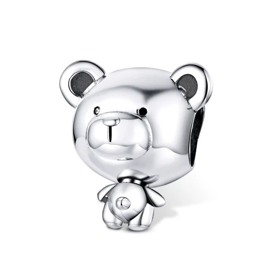 (Bild für) Silberner Pooh-Charm im Pandora-Stil - SCC1502