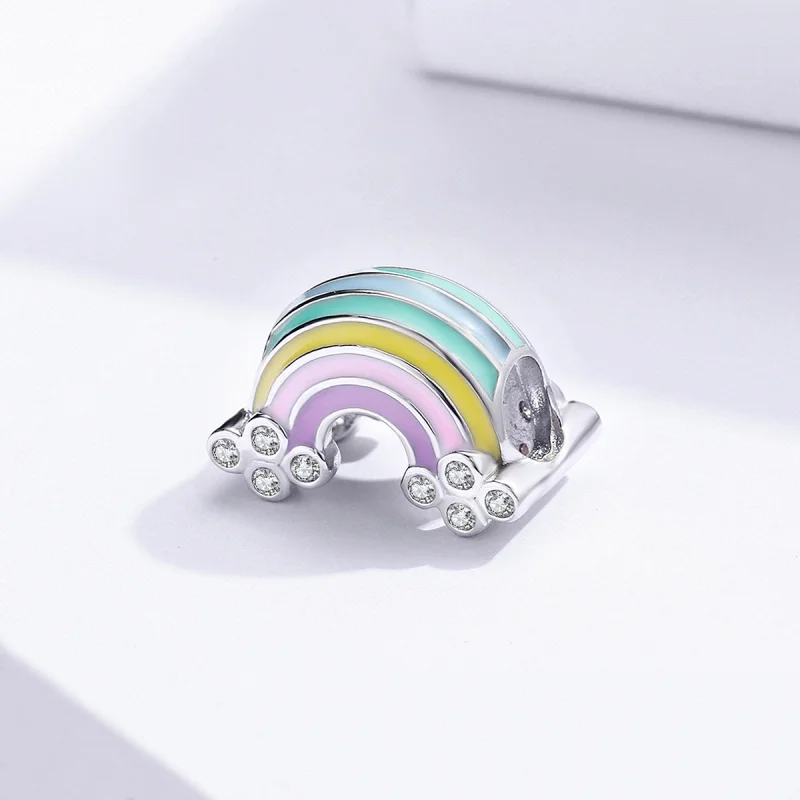 (Bild für) Silberner Regenbogen-Charm im Pandora-Stil - SCC1425 - Ansicht 2