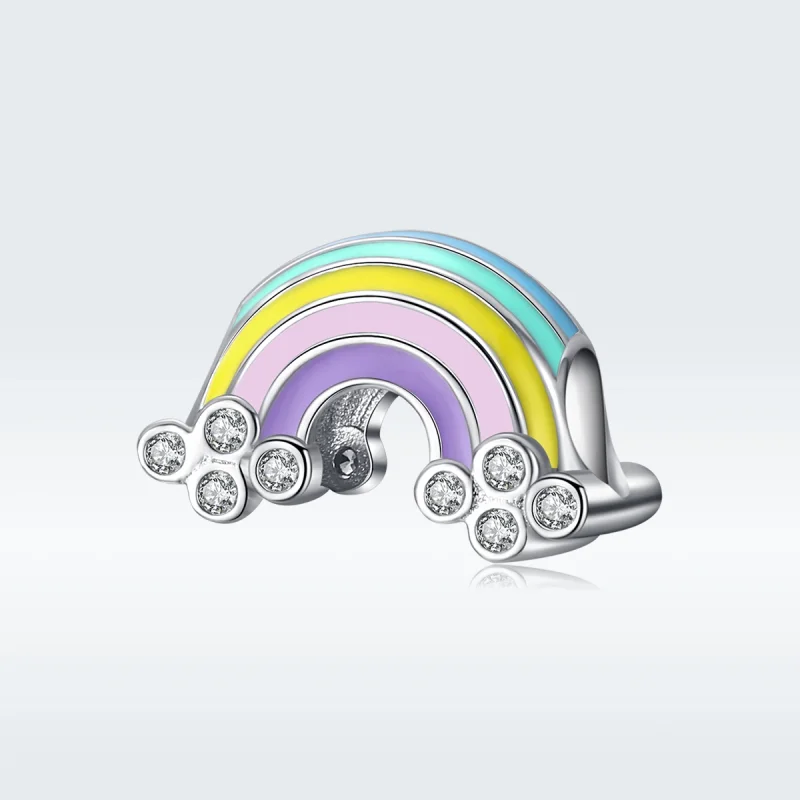 (Bild für) Silberner Regenbogen-Charm im Pandora-Stil - SCC1425 - Ansicht 5