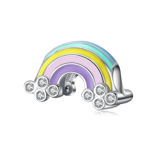 (Bild für) Silberner Regenbogen-Charm im Pandora-Stil - SCC1425