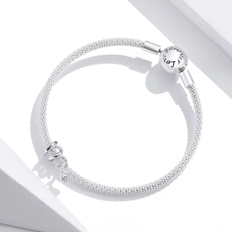 (Bild für) Silberner Rosenranken-Charm im Pandora-Stil - BSC310 - Ansicht 3