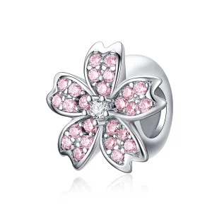 (Bild für) Silberner Sakura-Charm im Pandora-Stil - SCC1291