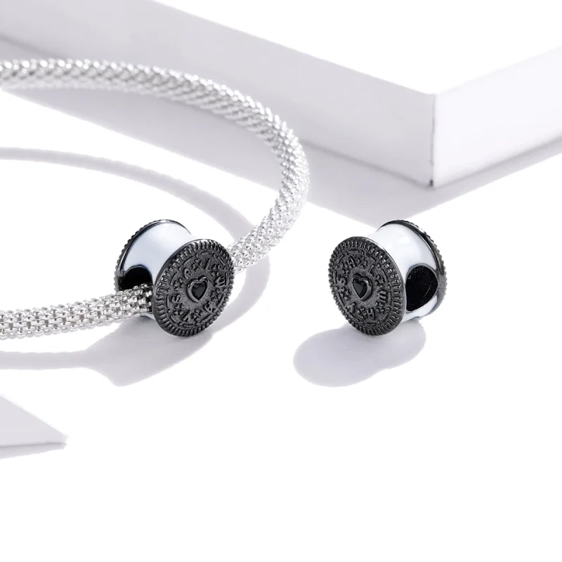 (Bild für) Silberner Sandwich-Keks-Charm im Pandora-Stil - BSC352 - Ansicht 4