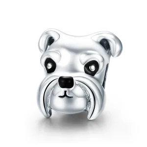 (Bild für) Silberner Schnauzer-Charm im Pandora-Stil - SCC835