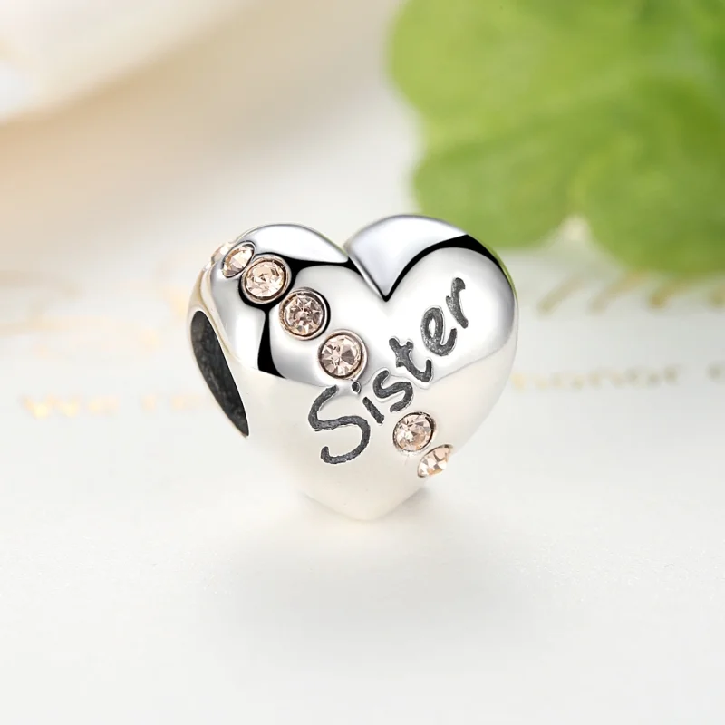 (Bild für) Silberner Schwester-Charm im Pandora-Stil - SCC008 - Ansicht 3