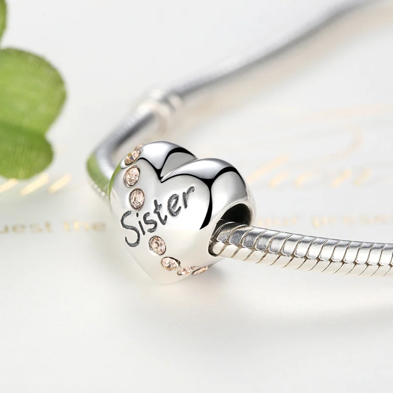 (Bild für) Silberner Schwester-Charm im Pandora-Stil - SCC008 - Ansicht 6