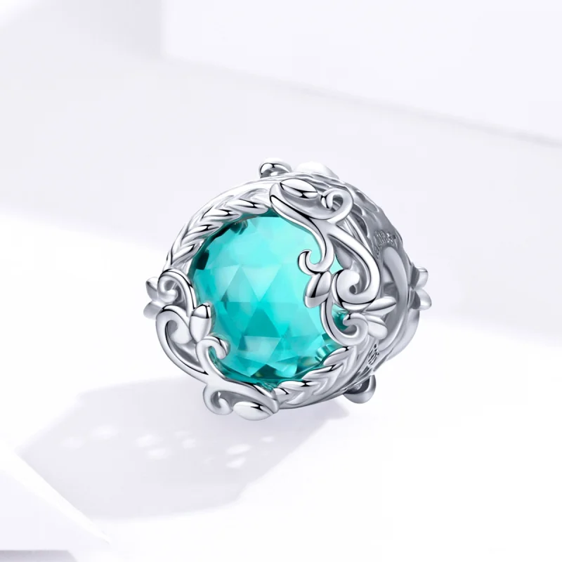 (Bild für) Silberner „Secret Garden“-Charm im Pandora-Stil - BSC105 - Ansicht 2