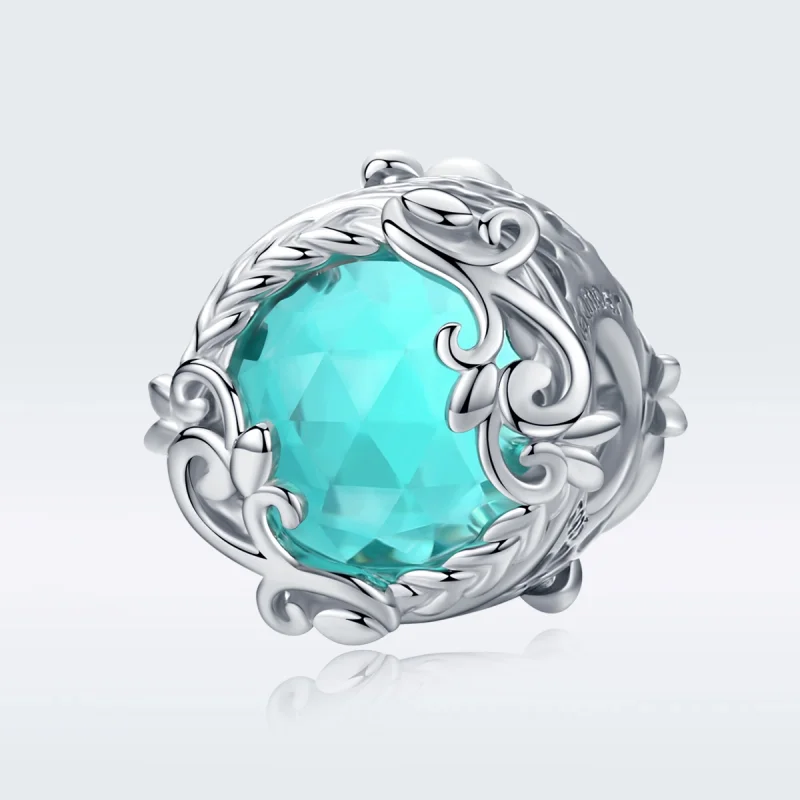 (Bild für) Silberner „Secret Garden“-Charm im Pandora-Stil - BSC105 - Ansicht 5