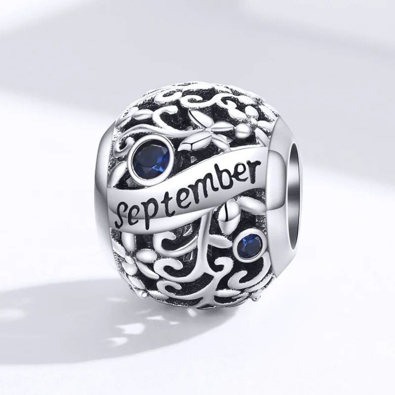 (Bild für) Silberner September-Geburtsstein-Charm im Pandora-Stil - SCC1385-9 - Ansicht 4