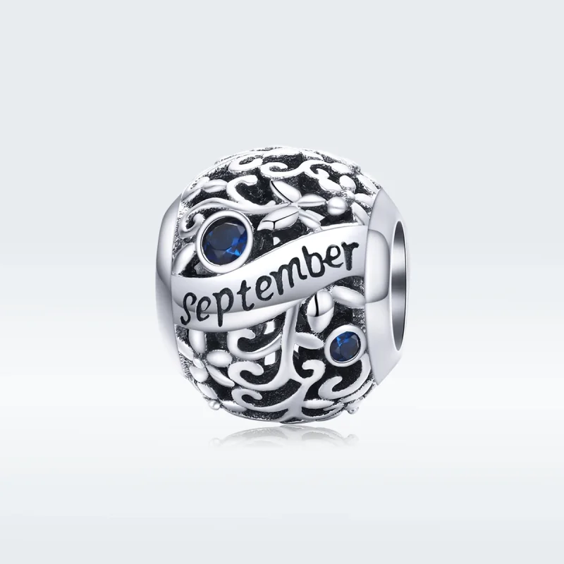 (Bild für) Silberner September-Geburtsstein-Charm im Pandora-Stil - SCC1385-9 - Ansicht 5