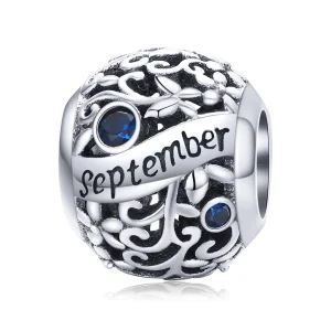 (Bild für) Silberner September-Geburtsstein-Charm im Pandora-Stil - SCC1385-9