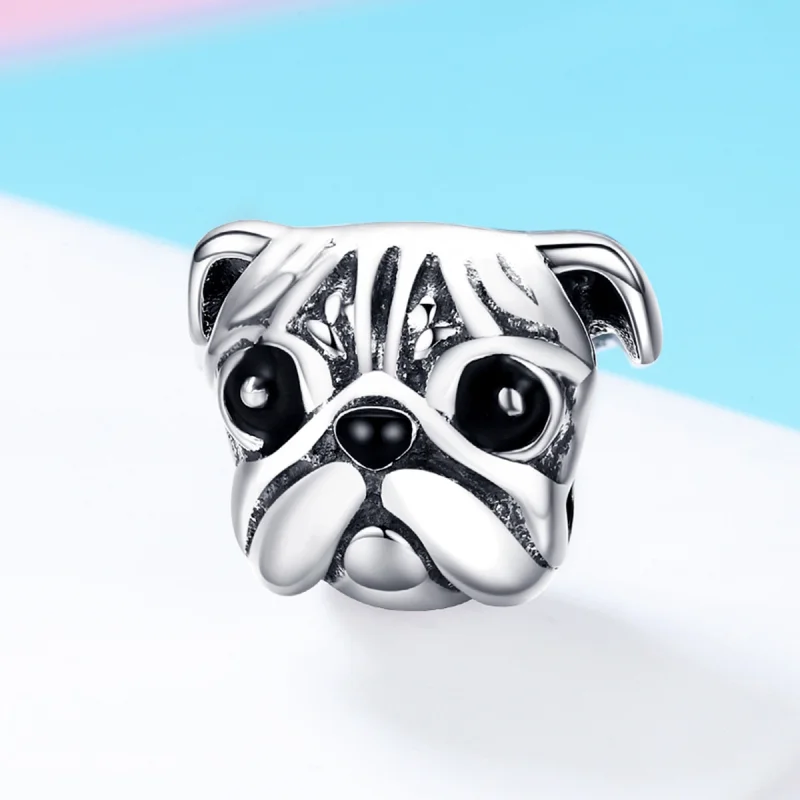 (Bild für) Silberner Shar-Pei-Hund-Charm im Pandora-Stil - SCC834 - Ansicht 2