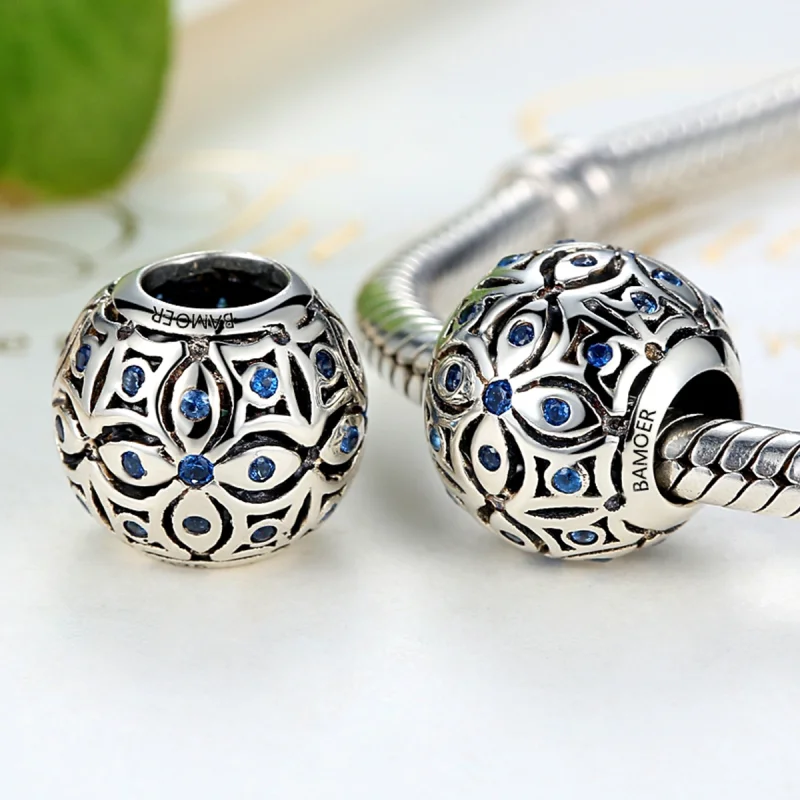 (Bild für) Silberner Sommerblumen-Charm im Pandora-Stil - SCC059 - Ansicht 4
